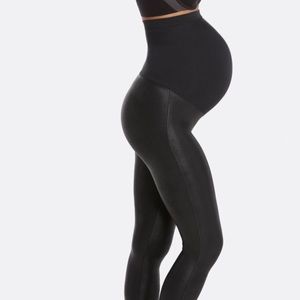 Spanx Mama Faux Leather Leggings